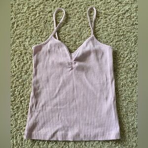 Topshop Pink Ribbed Camisole Spaghetti Strap Top Size 6
